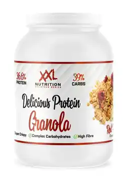 Decathlon Delicious Protein Granola - Krokante Muesli - Rood Fruit - 450 gram aanbieding