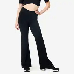 Decathlon Rekbare fitnesslegging voor dames zwart aanbieding