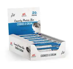 Decathlon Crunchy Protein Bar - Tot 22g Eiwit - Eiwitrepen - Cookies & Cream - 12 Pack aanbieding