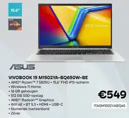 CompuDeals Asus vivobook 15 M1502YA-BQ650W-BE ITASM1502YABQ65 aanbieding