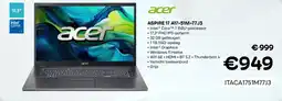 CompuDeals Acer aspire 17 A17-51M-77J3 ITACA1751M77J3 aanbieding