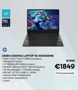 CompuDeals HP omen gaming laptop 16-AN0666NB ITHP16AN0666NB aanbieding
