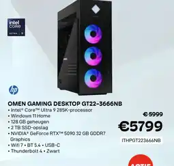 CompuDeals HP omen gaming desktop GT22-3666NB ITHPGT223666NB aanbieding