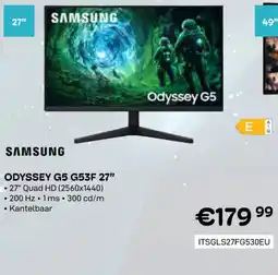 CompuDeals Samsung odyssey G5 G53F 27 ITSGLS27FG530EU aanbieding