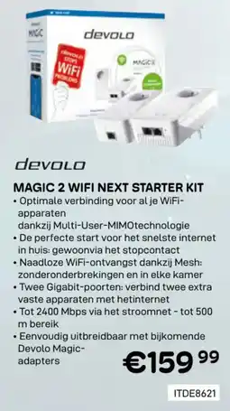 CompuDeals Devolo magic 2 wifi next starter kit ITDE8621 aanbieding