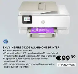 CompuDeals HP envy inspire 7920E all-in-one printer ITHPENVY7920E aanbieding