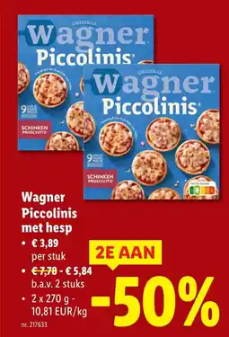 Lidl Piccolinis met hesp aanbieding
