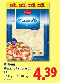 Lidl Mozzarella geraspt XXL aanbieding