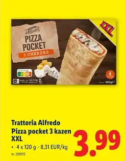 Lidl Pizza pocket 3 kazen XXL aanbieding