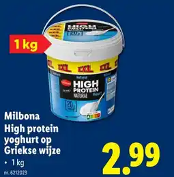 Lidl High protein yoghurt oр Griekse wijze aanbieding