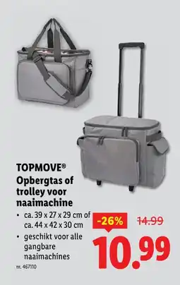 Lidl Opbergtas of trolley voor naaimachine aanbieding