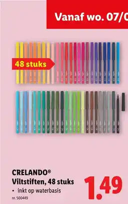Lidl Viltstiften, 48 stuks aanbieding