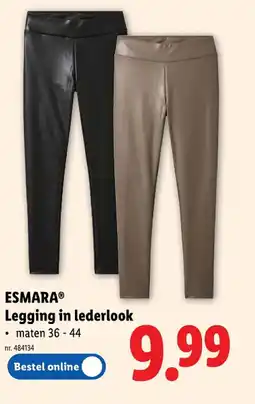 Lidl Legging in lederlook aanbieding