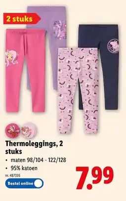 Lidl Thermoleggings, 2 stuks aanbieding