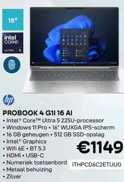 CompuDeals HP probook 4 G1.16 AI ITHPCD6C2ETUUG aanbieding
