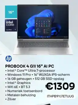 CompuDeals HP probook 4 G1L16 AI PC ITHPB9YJ7ETUUG aanbieding