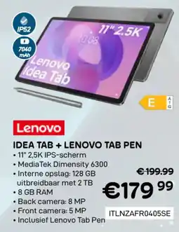 CompuDeals Lenovo idea tab + lenovo tab pen ITLNZAFR0405SE aanbieding