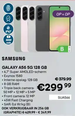 CompuDeals Samsung galaxy A56 5G 128 GB SUA566 aanbieding