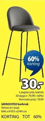Jysk Grindsted Barkruk aanbieding