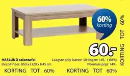 Jysk HASLUND salontafel aanbieding