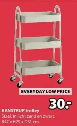Jysk Kanstrup trolley aanbieding