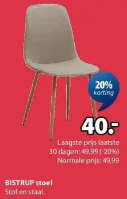 Jysk BISTRUP stoel aanbieding