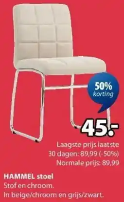 Jysk HAMMEL stoel aanbieding