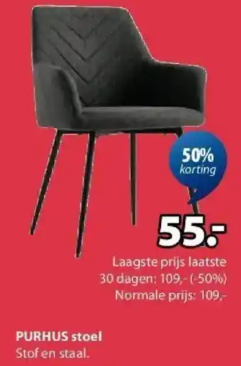 Jysk PURHUS stoel aanbieding