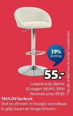 Jysk Taulov barkruk aanbieding