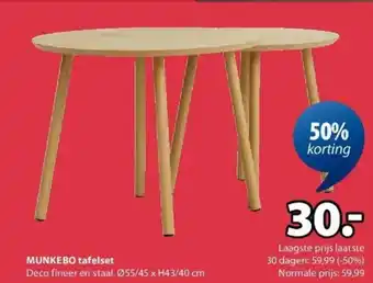 Jysk Munkebo Tafelset aanbieding