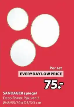 Jysk Sandager Spiegel aanbieding
