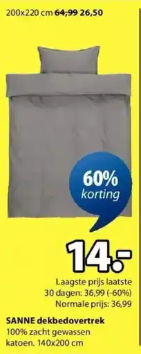 Jysk Sanne Dekbedovertrek aanbieding