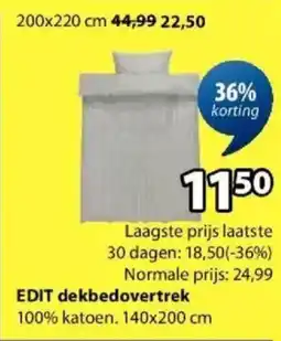 Jysk Edit Dekbedovertrek aanbieding