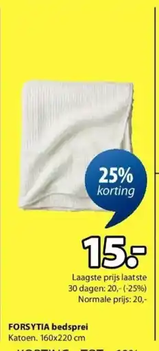 Jysk Forsytia Bedsprei aanbieding