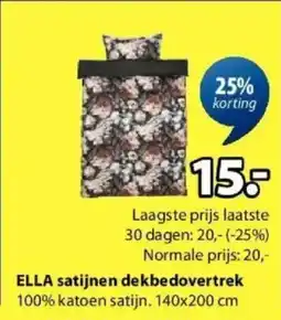 Jysk Ella Satijnen Dekbedovertrek aanbieding