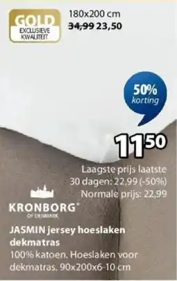Jysk Jasmin Jersey Hoeslaken Dekmatras aanbieding