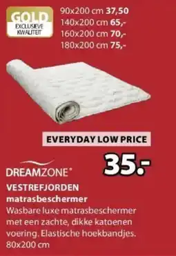 Jysk Vestrefjorden Matrasbeschermer aanbieding