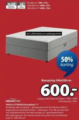 Jysk Skolla Storage Boxspring aanbieding