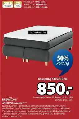Jysk Andelva Boxspring aanbieding