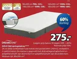 Jysk Gold S60 Springmatras aanbieding