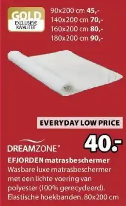 Jysk Efjorden Matrasbeschermer aanbieding