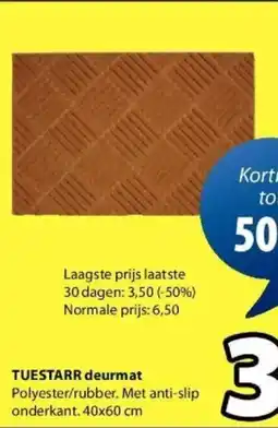 Jysk Tuestarr Deurmat aanbieding