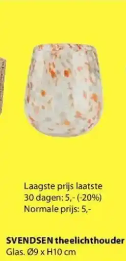 Jysk Svendsen Theelichthouder aanbieding