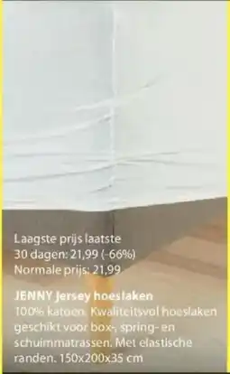 Jysk Jenny Jersey Hoeslaken aanbieding