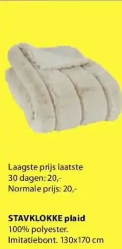 Jysk Stavklokke Plaid aanbieding