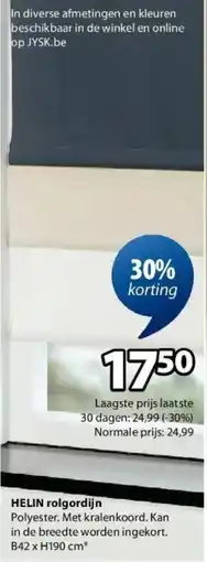 Jysk Helin Rolgordijn aanbieding
