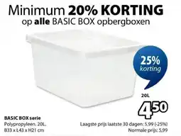 Jysk Basic Box Serie aanbieding