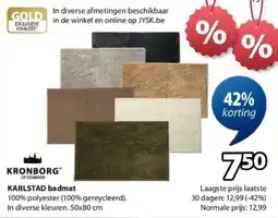 Jysk Karlstad Badmat aanbieding