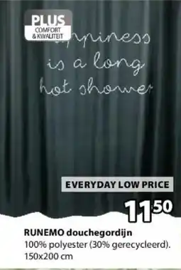 Jysk Runemo douchegordijn aanbieding