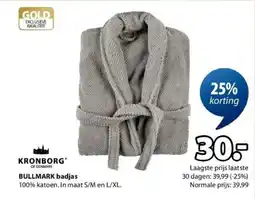 Jysk Bullmark badjas aanbieding